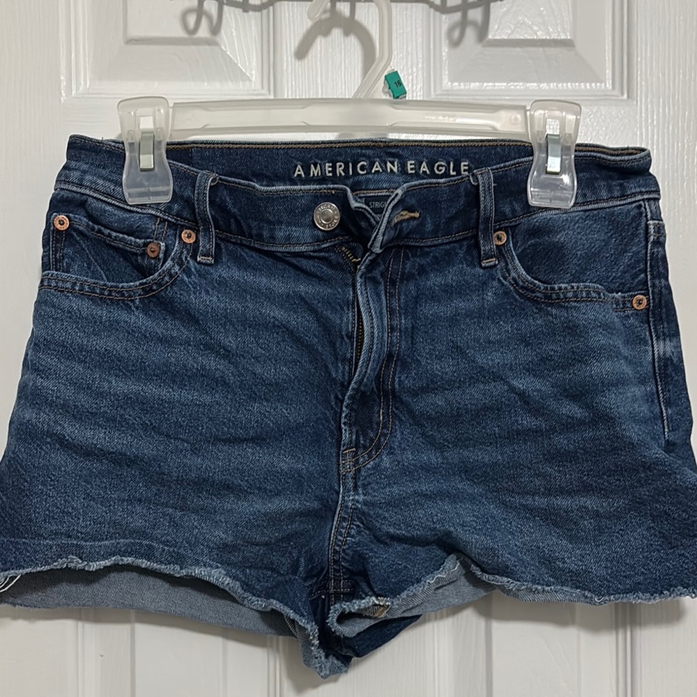 American Eagle Outfitters Blue Jean Shorts Distressed Cut-Offs